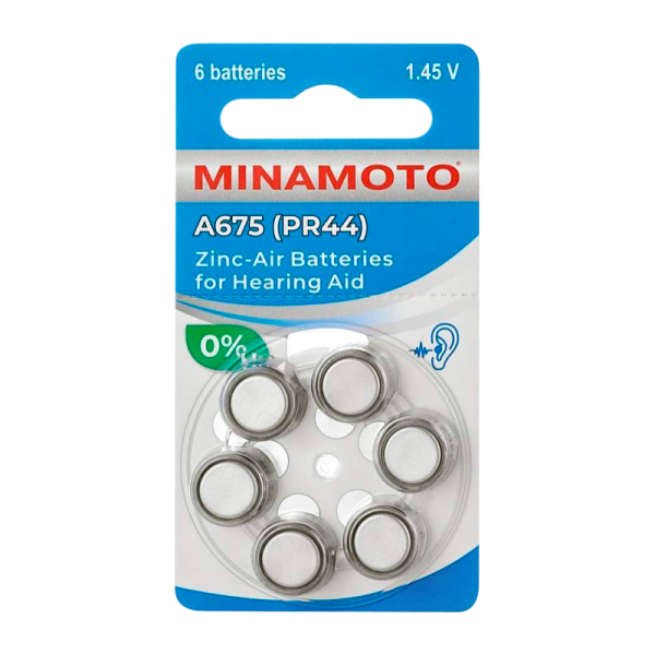 Батарейка Minamoto ZA675 BL6 Zinc Air 1.45V (6/60/600)