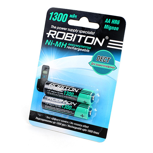 Аккумулятор ROBITON 1300MHAA-2 DECT BL2 (2/50/200)