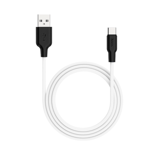 Кабель HOCO X21 Plus USB (m)-Type-C (m) 2.0м 3.0A силикон черный белый (1/28/168)