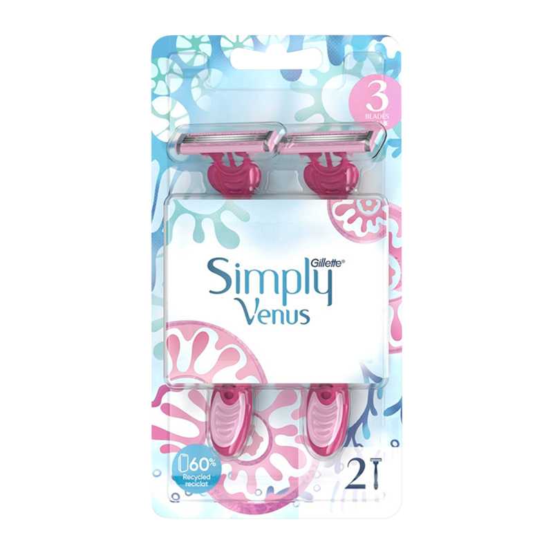 Бритва Gillette VENUS Simply 3 лезвия 2шт. в блистере (1/5)