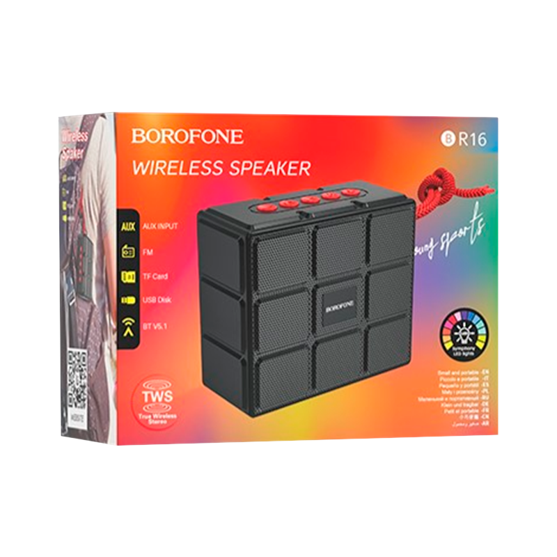 Портативная колонка Borofone BR16 bluetooth 5.1 microSD черный (1/80)