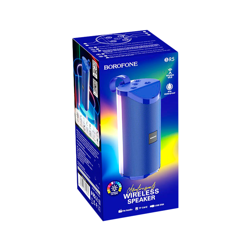 Портативная колонка Borofone BR5 bluetooth 5.0 microSD синий (1/40)