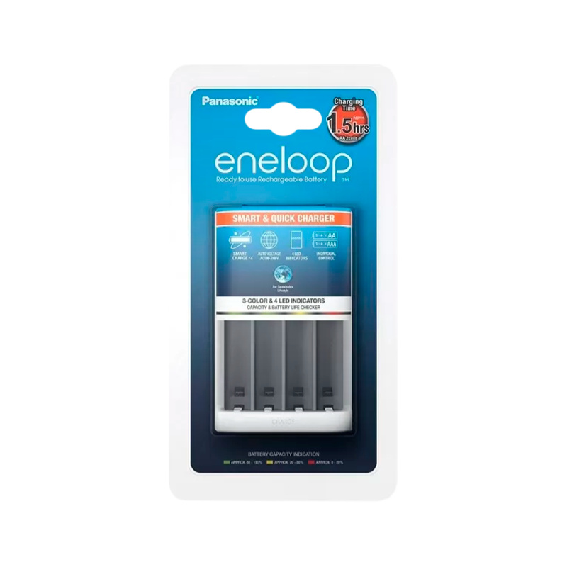 З/У для аккумуляторов Panasonic eneloop Smart-Quick Charger AA/AAA 4 слота (1/8)