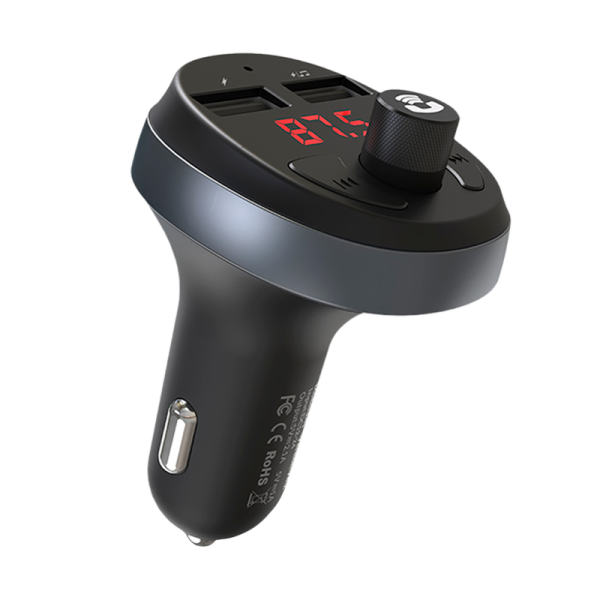 FM-трансмиттер HOCO E41 2USB microSD bluetooth 4.2 черный (1/96)
