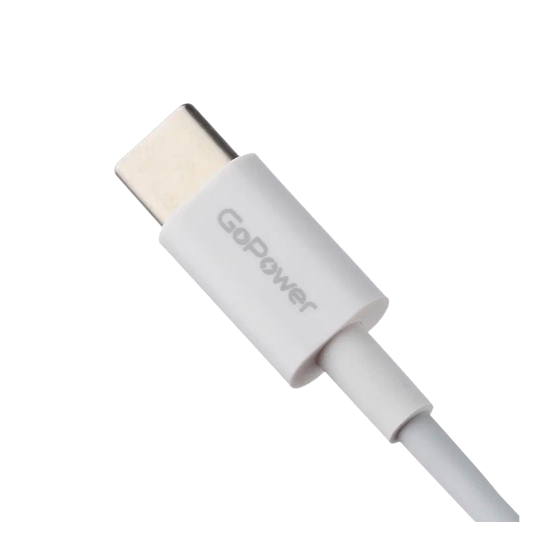 *Кабель GoPower GP10TT-100W Type-C (m)-Type-C (m) 100W белый (1/200/800) 