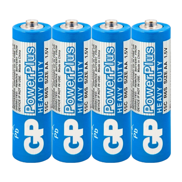 Батарейка GP PowerPlus R6 AA Shrink 4 Heavy Duty 1.5V (4/40/200/1000)
