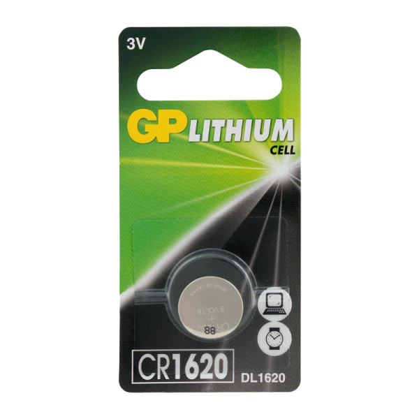 Батарейка GP CR1620 BL1 Lithium 3V (1/10/600)