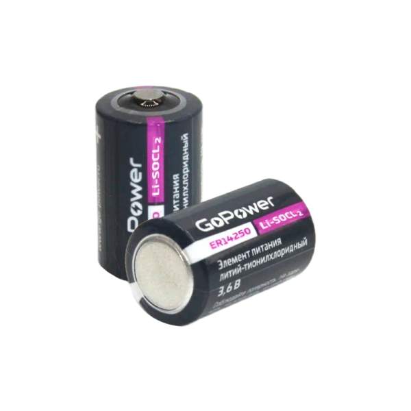 Батарейка GoPower ER14250 1/2AA PC1 Li-SOCl2 3.6V без выводов (1/10/500)