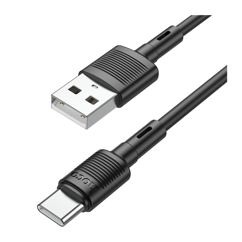 Кабель HOCO X83 USB (m)-Type-C (m) 1.0м 3.0A ПВХ черный (1/33/330)
