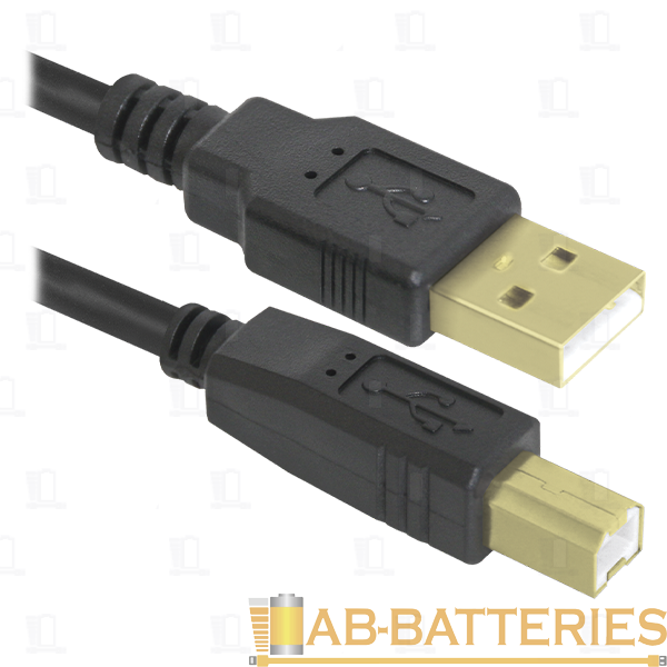 Кабель Defender USB04-06PRO USB (m)-USB B (m) 1.8м силикон черный (1/50)