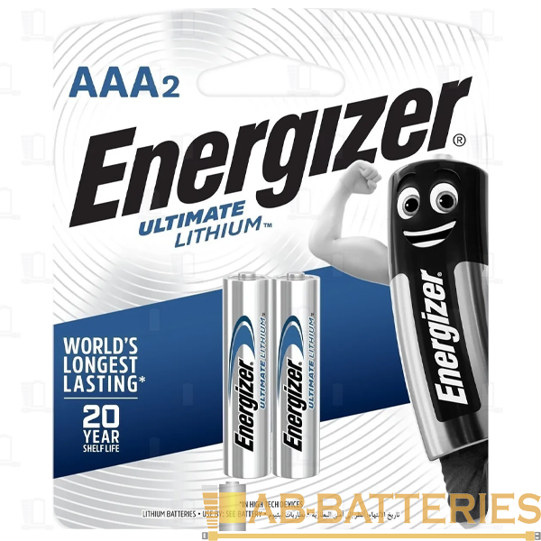 Батарейка Energizer Ultimate FR03 AAA BL2 Lithium 1.5V (2/24)