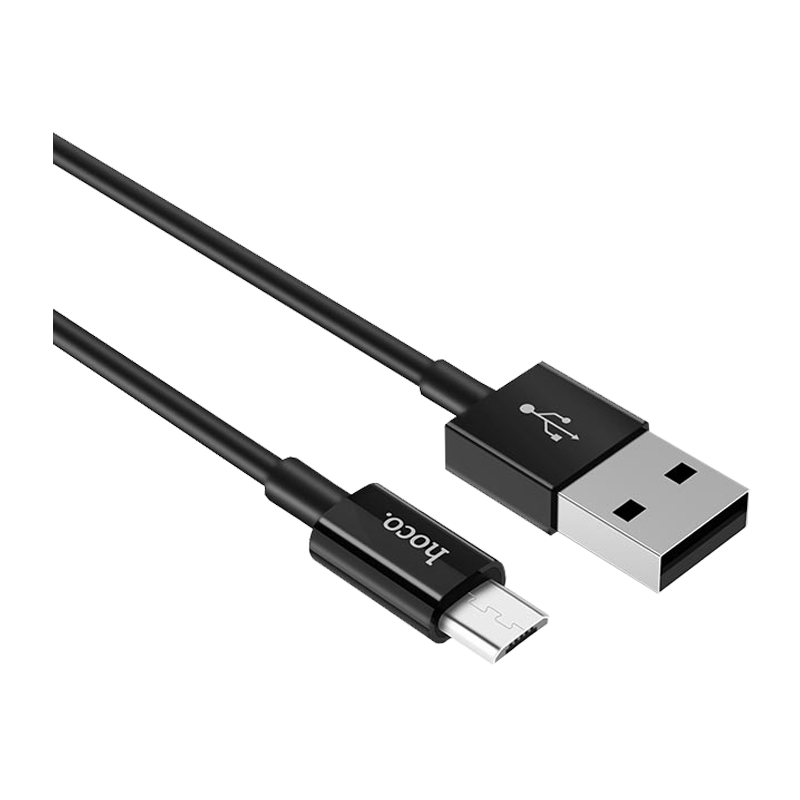 Кабель HOCO X23 USB (m)-microUSB (m) 1.0м 2.1A TPE черный (1/46/276)