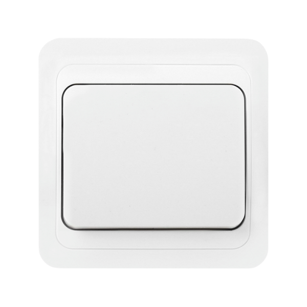 Выключатель Smartbuy 1-клавишный 10А белый, керамика "Марс"