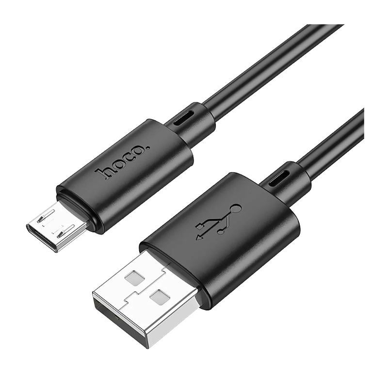 Кабель HOCO X88 USB (m)-microUSB (m) 1.0м 2.4A ПВХ черный (1/420)