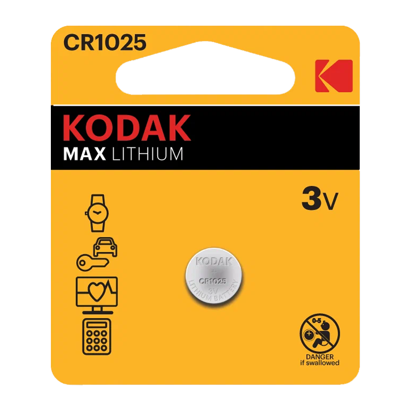 Батарейка Kodak MAX CR1025 BL1 Lithium 3V (1/60/240/50400)