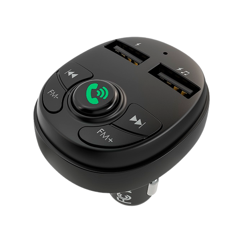FM-трансмиттер Borofone BC26 2USB microSD bluetooth 4.2 черный (1/30/120)