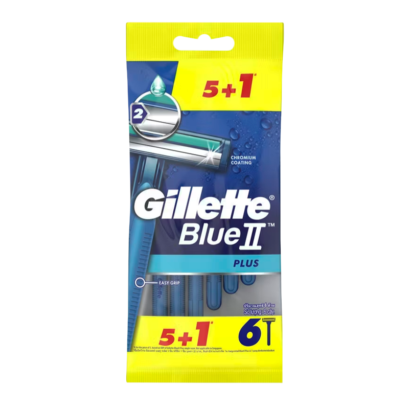 Бритва Gillette Blue II Plus 2 лезвия (ENG) 5+1шт. (1/12/144)