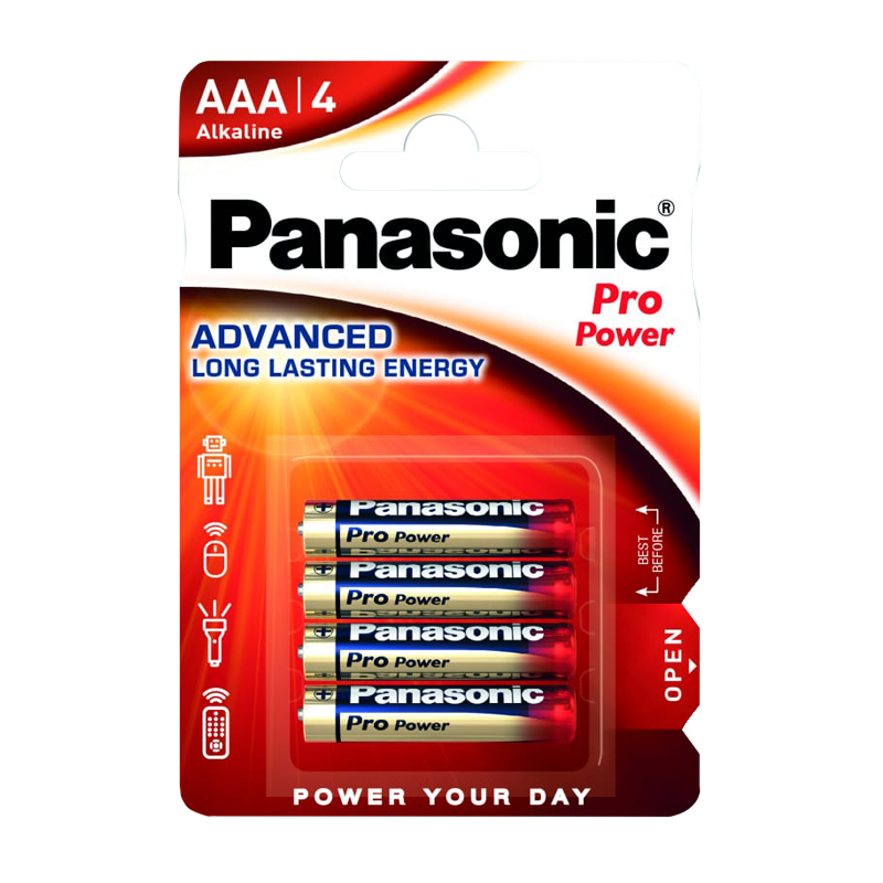 Батарейка Panasonic PRO Power LR03 AAA BL4 Alkaline 1.5V (4/48/240)