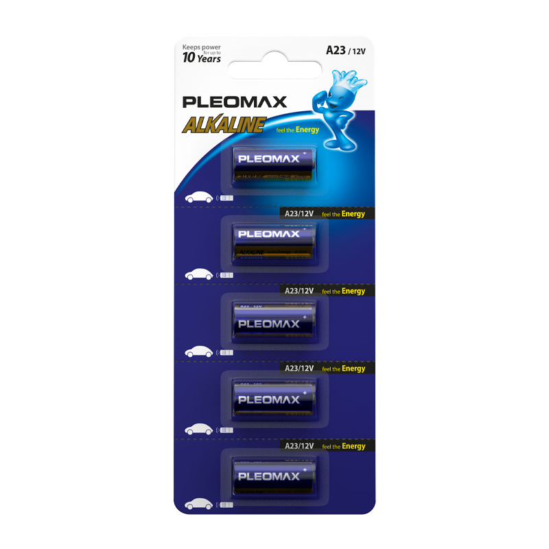 Батарейка Pleomax LR23/V23GA/A23/MN21 BL5 Alkaline 12V (5/125/1000/36000)