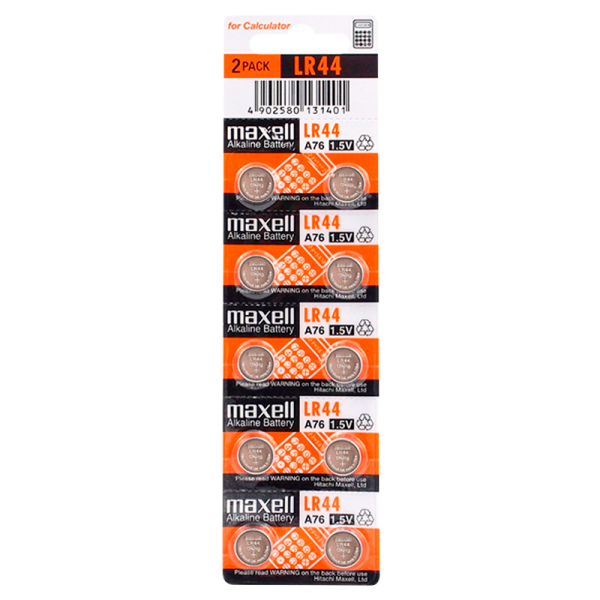 Батарейка Maxell G13/LR1154/LR44/357A/A76 BL10 Alkaline 1.5V (10/200/3600/7200)