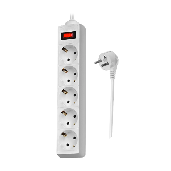 Сетевой фильтр Defender ES 5р.С/З 10A 125 Дж 5.0м белый (1/35)