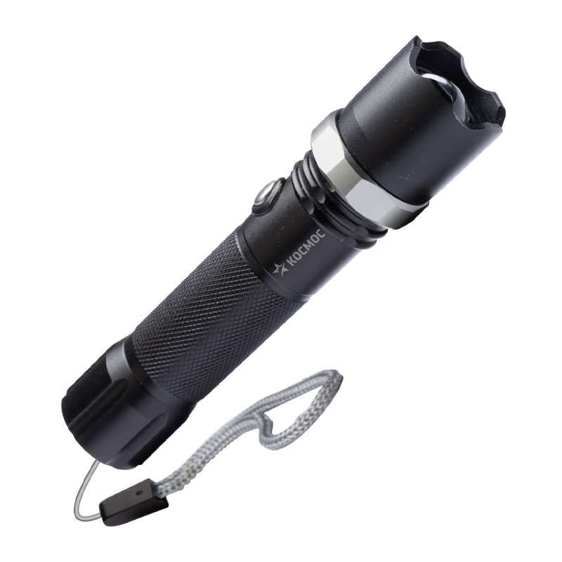 *Фонарь универсальный Космос 112Lit 3W LED от аккумулятора IP53 3 режима+ZOOM+линза черный (1/60/120