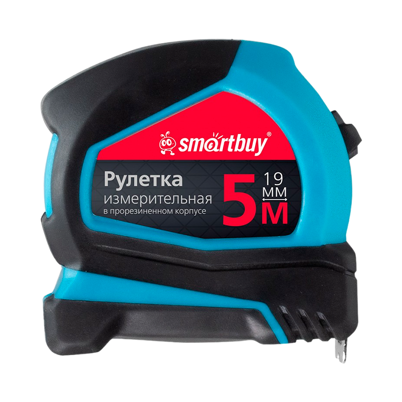 Рулетка измерительная Smartbuy Tools 5м*19мм пластик прорезиненная (1/72)