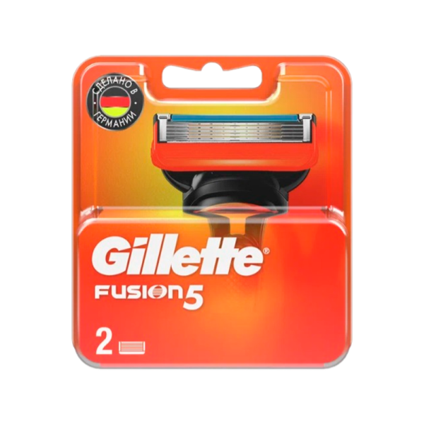 Сменные кассеты Gillette FUSION (RUS) 5 лезвий 2шт. (цена за 1 шт) (2/20)