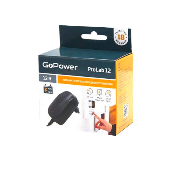 З/У для свинцово-кислотных аккумуляторов 12V GoPower ProLab 12 1.0A (1/100)
