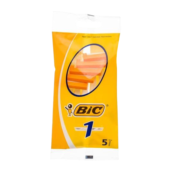 Бритва BIC "БИК 1 Normal" 1 лезвие пластиковая ручка 5шт. (1/40)