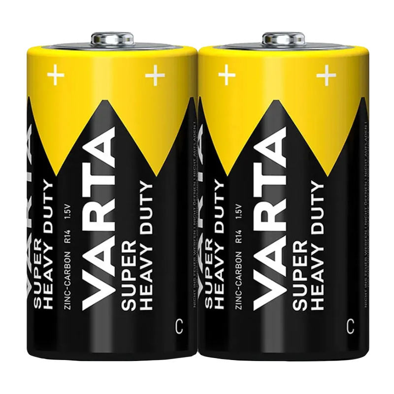 Батарейка Varta SUPERLIFE R14 C Shrink 2 Heavy Duty 1.5V (2014) (2/24/120)
