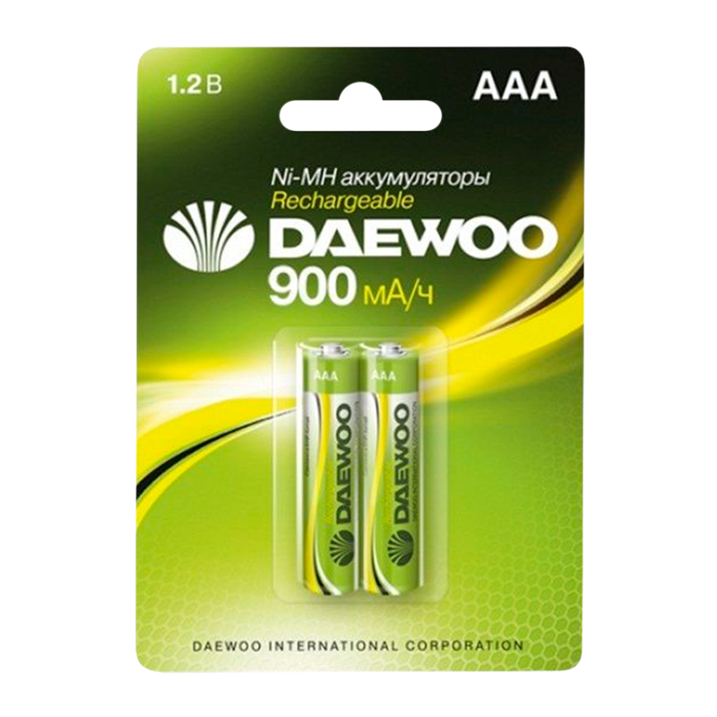 Аккумулятор бытовой Daewoo HR03 AAA BL2 NI-MH 900mAh (2/20/100)