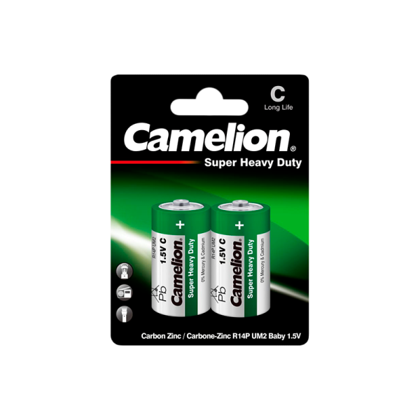 Батарейка Camelion Super R14 P BL2 Heavy Duty 1.5V (2/12/288)