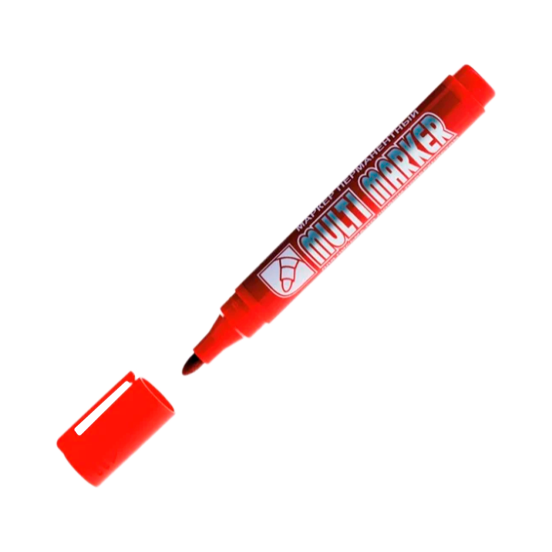 Маркер перманентный Crown Multi Marker CPM-800 3.0мм красный (1/12/720)