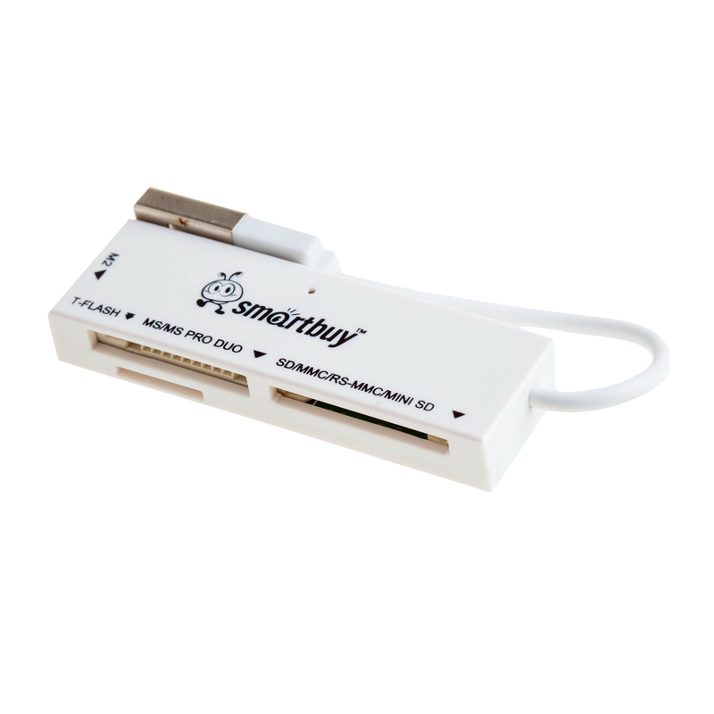 Картридер Smartbuy 717 USB2.0 SD/microSD/MS/M2 белый
