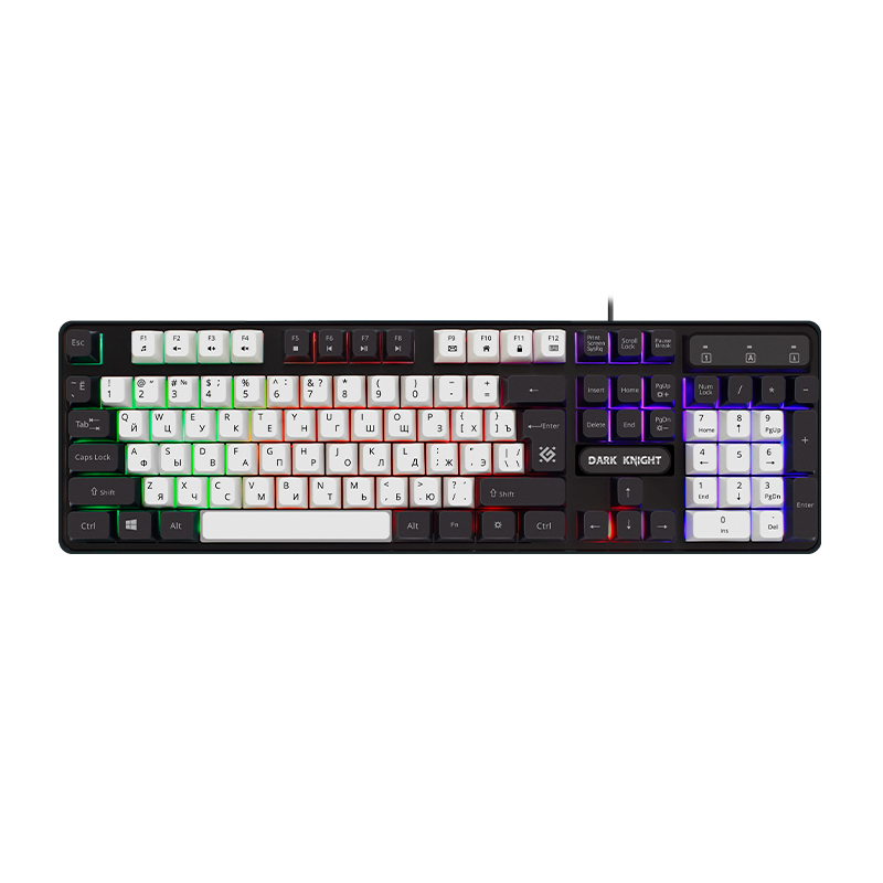 Клавиатура проводная Defender GK-077 DARK KNIGHT игровая USB 1.5м черный (1/20)