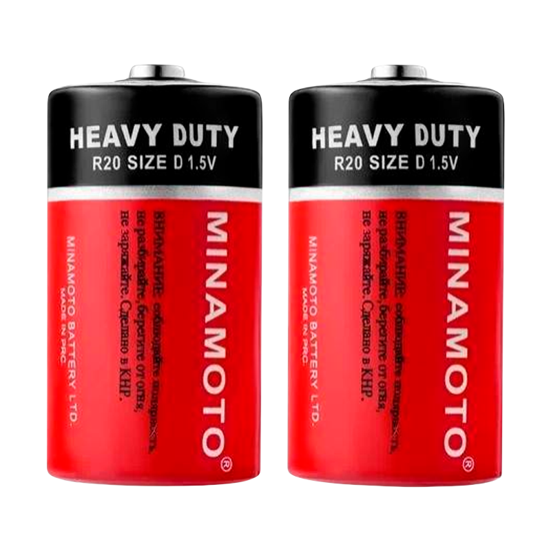 Батарейка Minamoto R20 D Shrink 2 Heavy Duty 1.5V (2/24/288)
