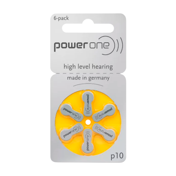 Батарейка PowerOne ZA10 BL6 Zinc Air 1.45V (6/60/300)