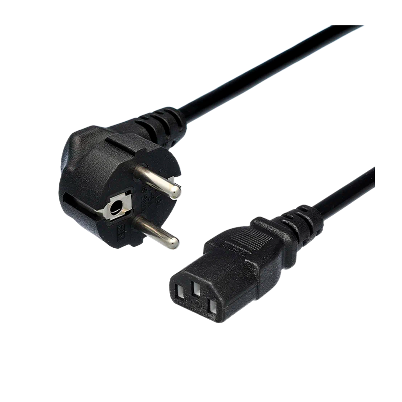 Кабель питания GoPower евровилка CEE 7/7-C13 (f) 1.2м ПВХ 0.75мм черный (1/10/200)