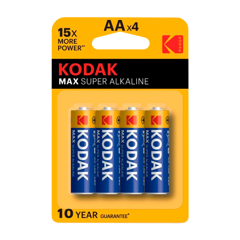 Батарейка Kodak MAX LR6 AA BL4 Alkaline 1.5V (4/80/400/17600)