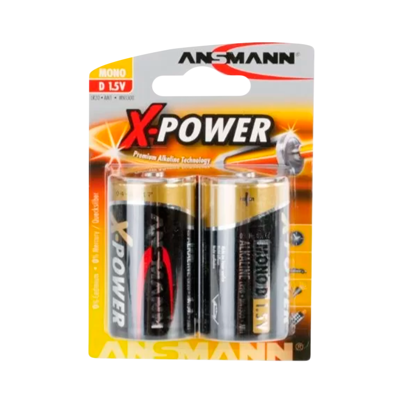 Батарейка ANSMANN X-POWER&nbsp;&nbsp;LR20 BL2