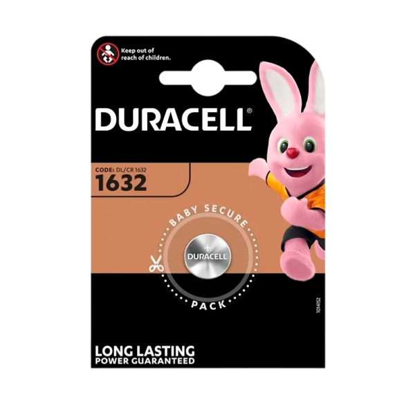 Батарейка Duracell CR1632 BL1 Lithium 3V (1/10/100)