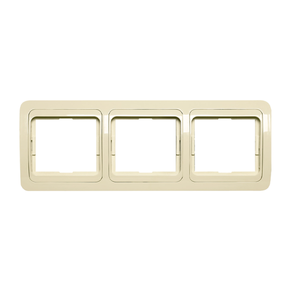 Рамка Smartbuy3-местная горизонтальная бежевая "Марс"