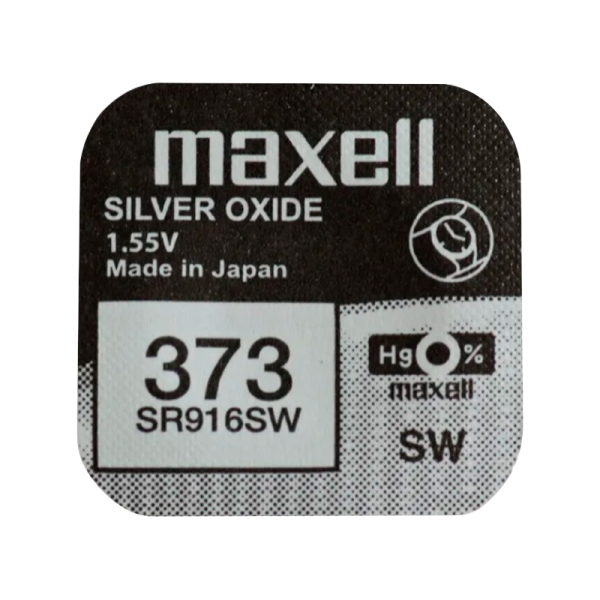 Батарейка Maxell 373 (SR916SW) BL1 Silver Oxide 1.55V 0%Hg (1/10/100)