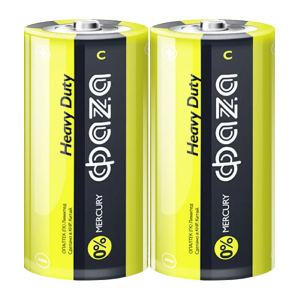 Батарейка Фаzа R14 C Shrink 2 Heavy Duty 1.5V (2/24/288)
