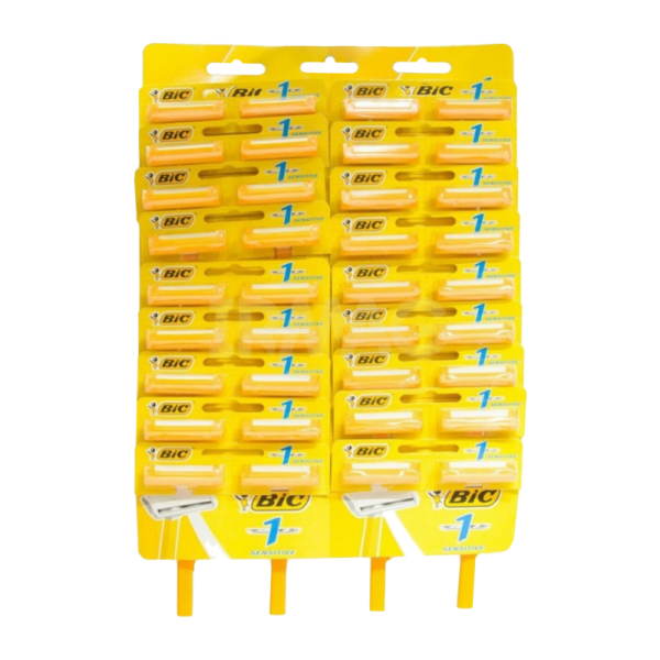 Бритва BIC "БИК 1 Sensitive" 1 лезвие пластиковая ручка на карте 36шт. (36/144)