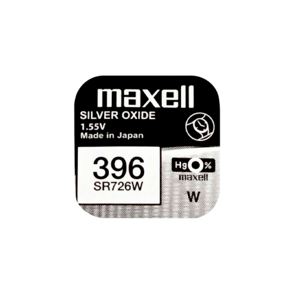 Батарейка Maxell 396 (SR726W) BL1 Silver Oxide 1.55V 0%Hg (1/10/100)