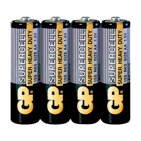 Батарейка GP Supercell R6 AA Shrink 4 Heavy Duty 1.5V (4/40/200/1000)