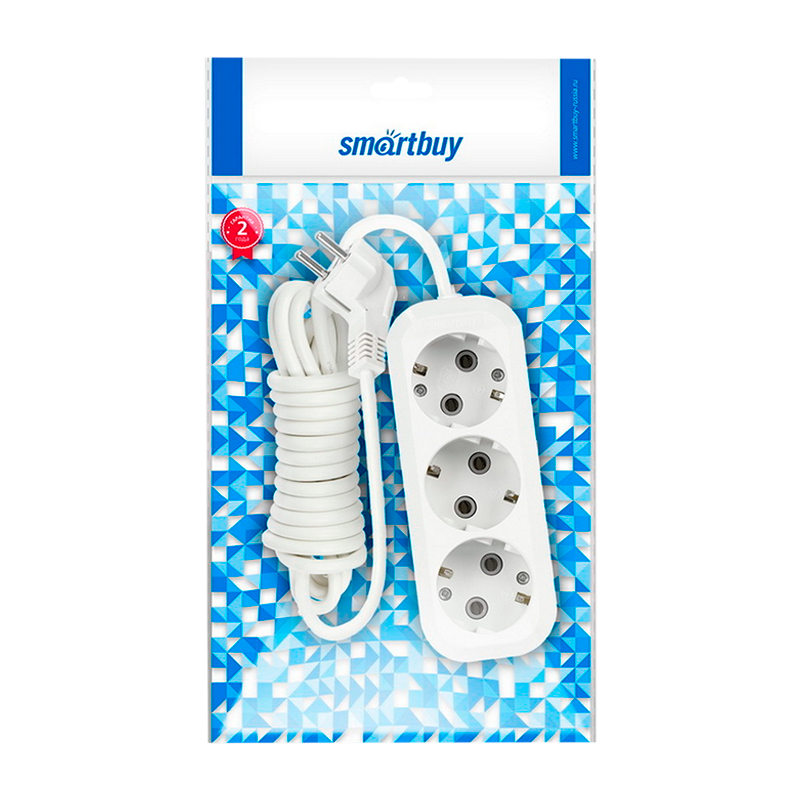 Удлинитель Smartbuy 3р.С/З 16A 15.0м белый (1/40)