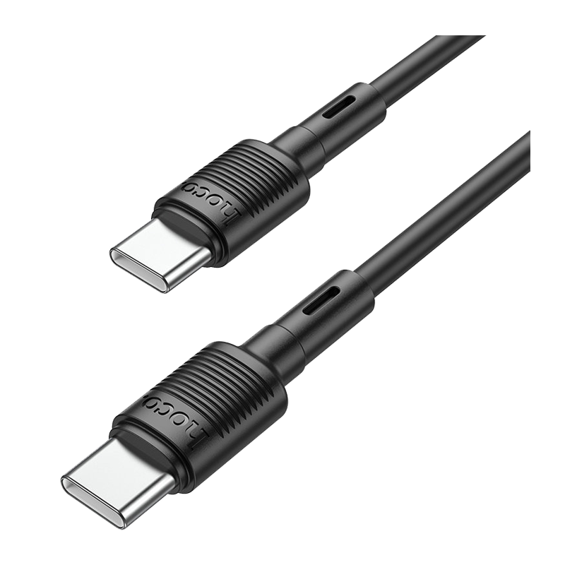 Кабель HOCO X83 Type-C (m)-Type-C (m) 1.0м 3.0A 60W ПВХ черный (1/33/330)